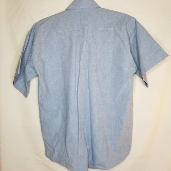 Vintage James Halbert button down shirt blue sz S/M handwoven made in Guatemala - Picture 2 of 7